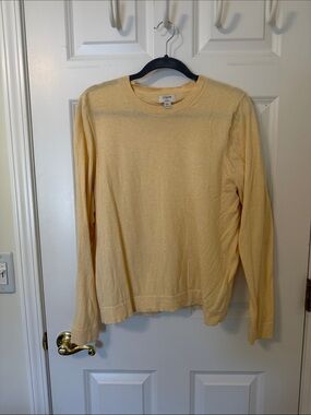 J. Crew Butter Yellow Crewneck Lightweight Sweater XXL